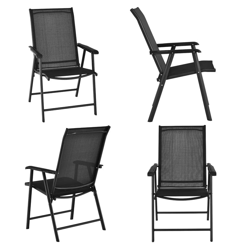 4-Pack Patio Folding Chairs Portable for Outdoor Camping by DirectDeals