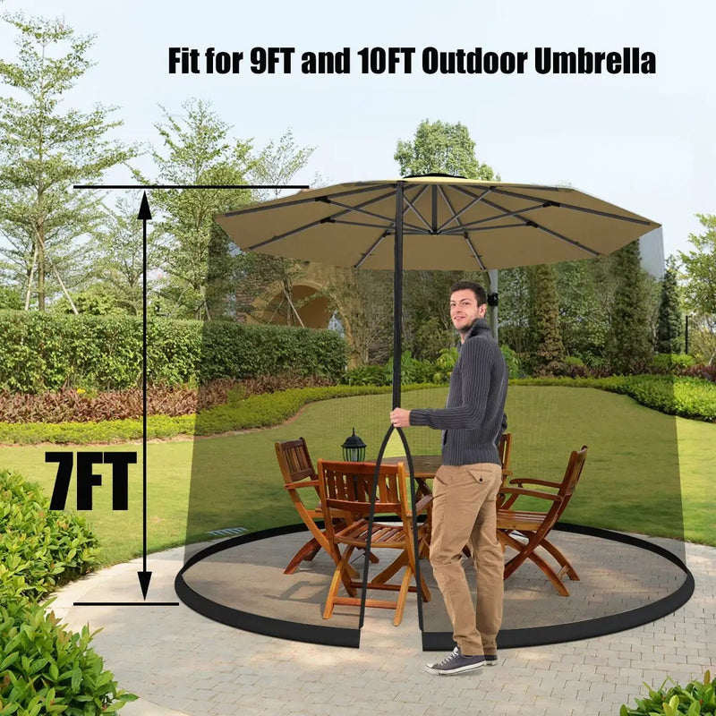 9 -10 Feet Outdoor Umbrella Table Screen Mosquito Bug Insect Net by DirectDeals
