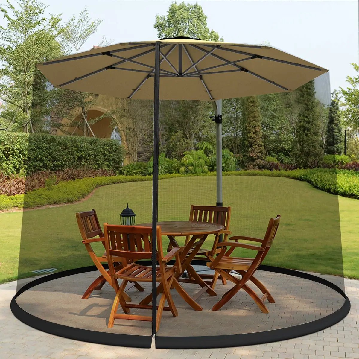 9 -10 Feet Outdoor Umbrella Table Screen Mosquito Bug Insect Net by DirectDeals