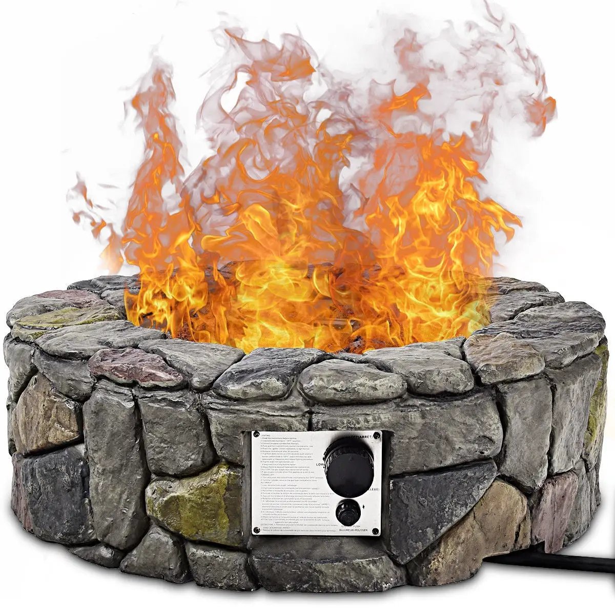 28 Inch Propane Gas Fire Pit by DirectDeals