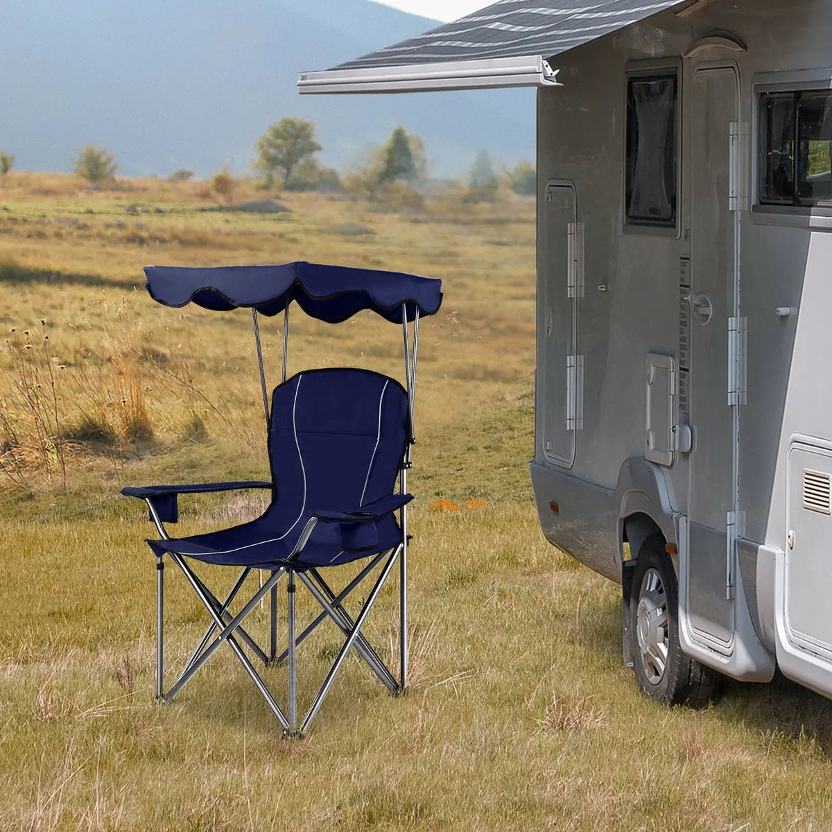 Portable Folding Beach Canopy Chair with Cup Holders, photo 2 of 8
