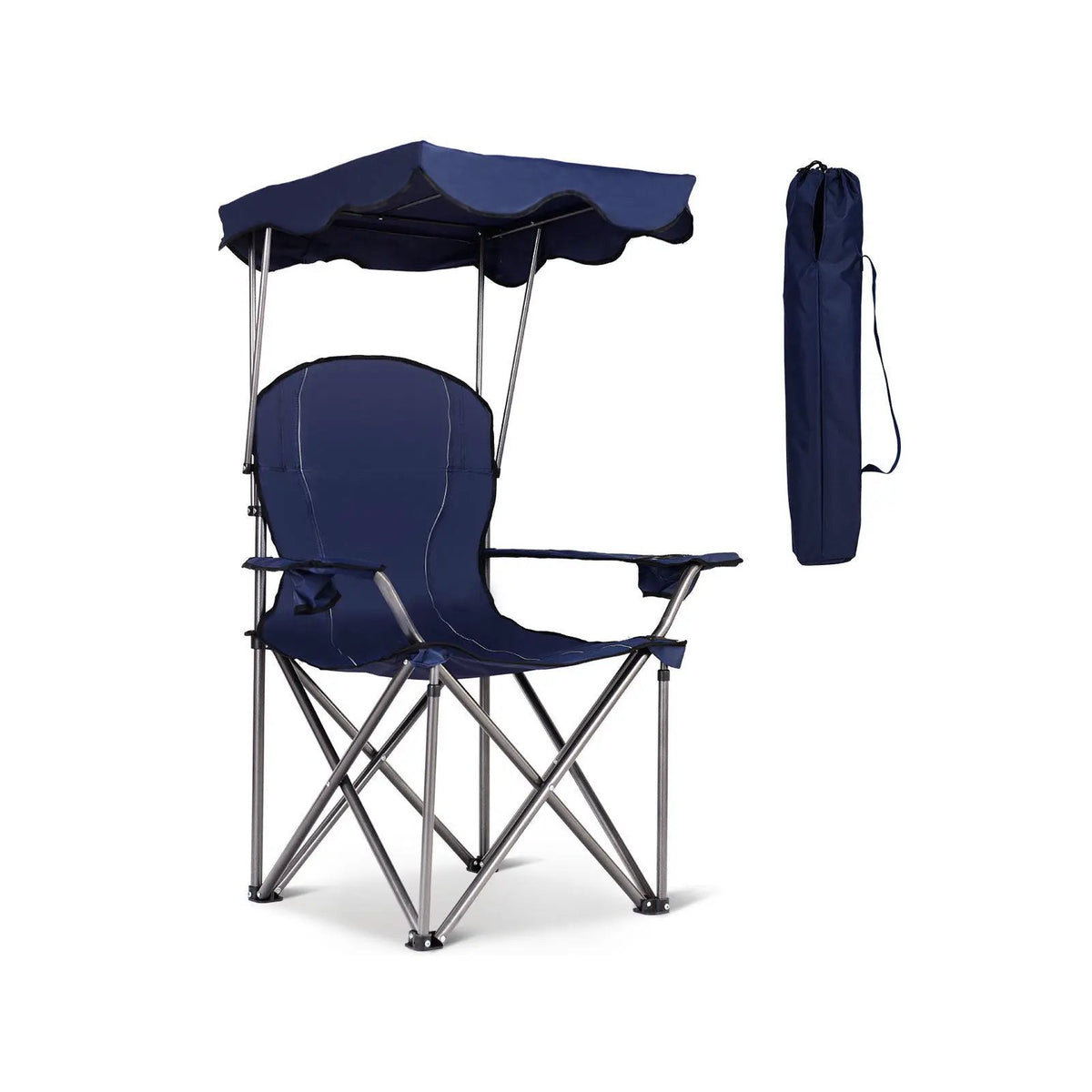 Portable Folding Beach Canopy Chair with Cup Holders, photo 3 of 8