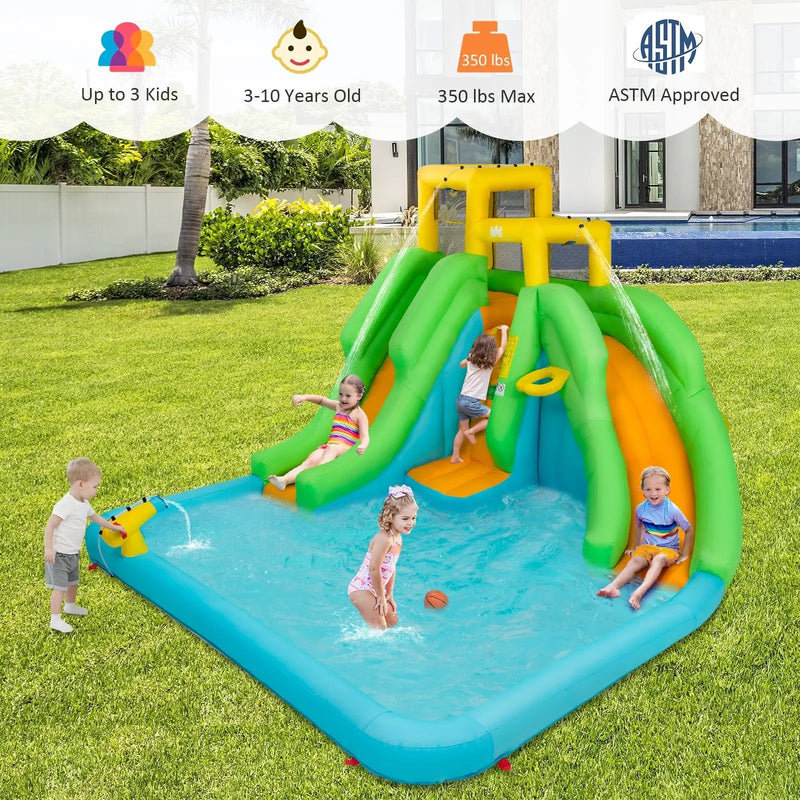 Kids Inflatable Water Park Bounce House with 480W Blower by DirectDeals