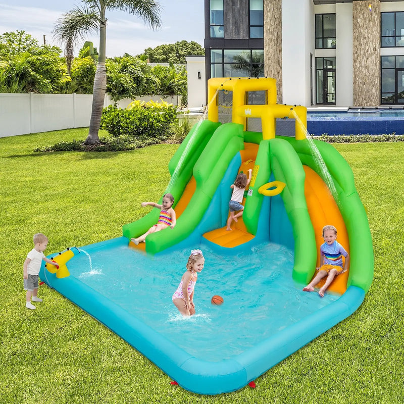 Kids Inflatable Water Park Bounce House with 480W Blower by DirectDeals