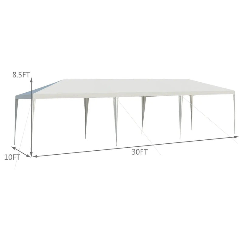 10 x 30 Feet Gazebo Canopy Tent with Connection Stakes and Wind Ropes by DirectDeals
