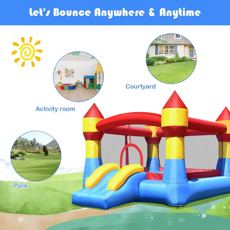 Inflatable Bounce House Castle Jumper Without Blower by DirectDeals