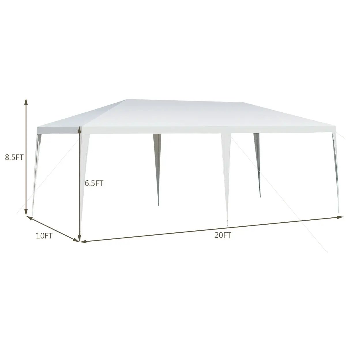 10 x 20 Feet Waterproof Canopy Tent with Tent Peg and Wind Rope by DirectDeals