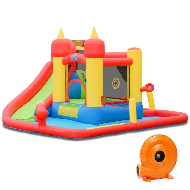 Inflatable Blow Up Water Slide Bounce House with 740 W Blower by DirectDeals