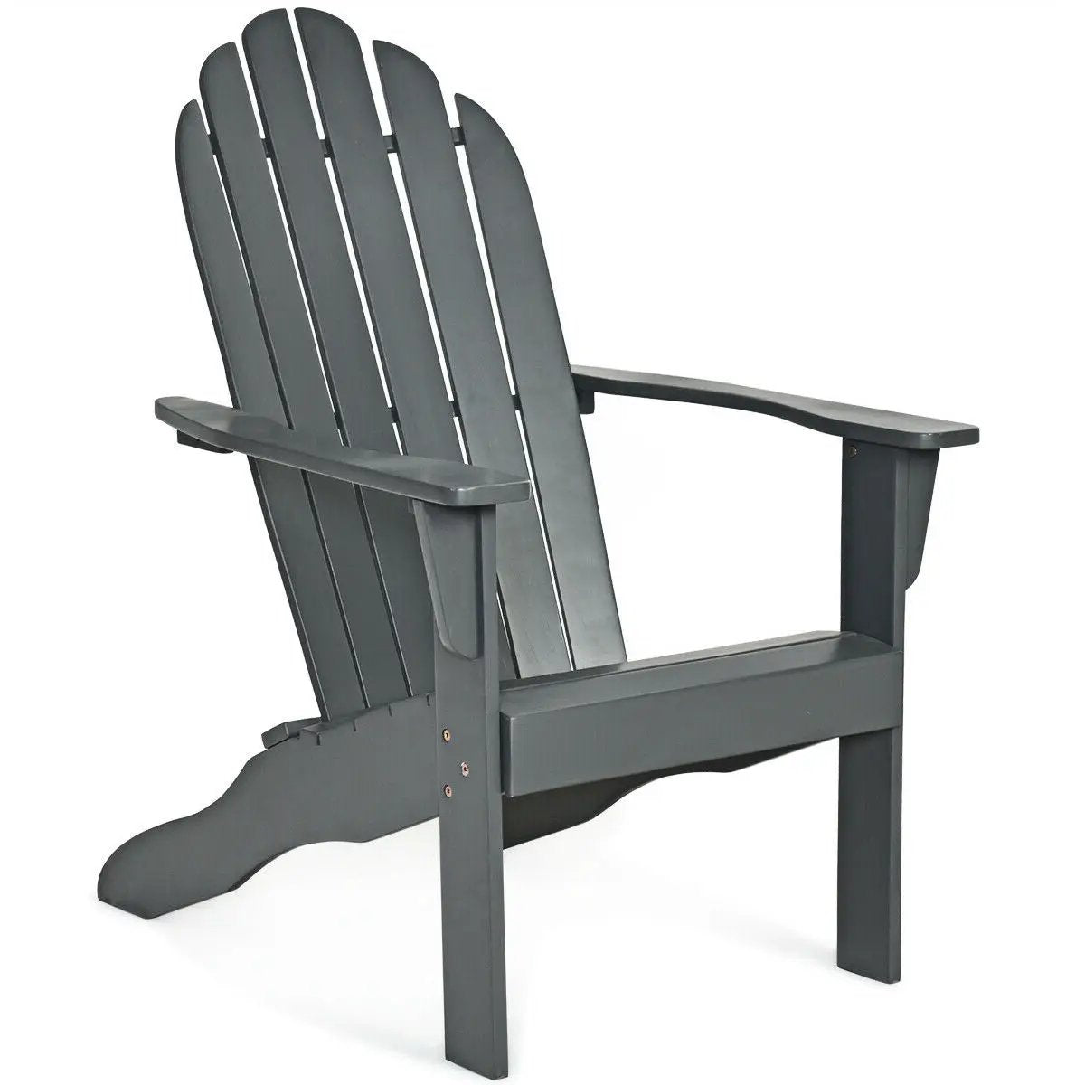Acacia Wood Outdoor Adirondack Chair with Ergonomic Design by DirectDeals