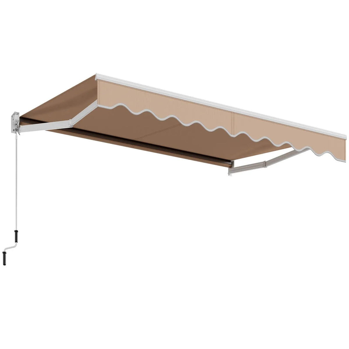 8 x 6.6 Feet Patio Retractable Awning with Manual Crank Handle, photo 7 of 16