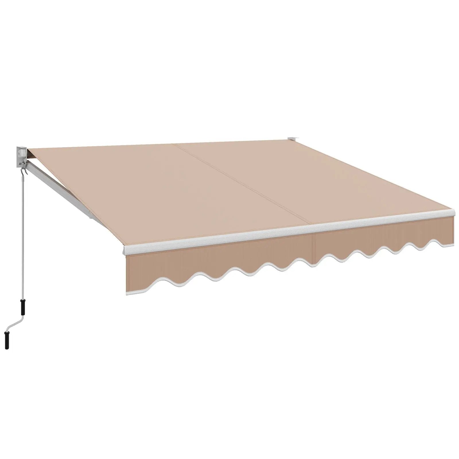 10 x 8.2 Feet Retractable Awning with Easy Opening Manual Crank Handle by DirectDeals