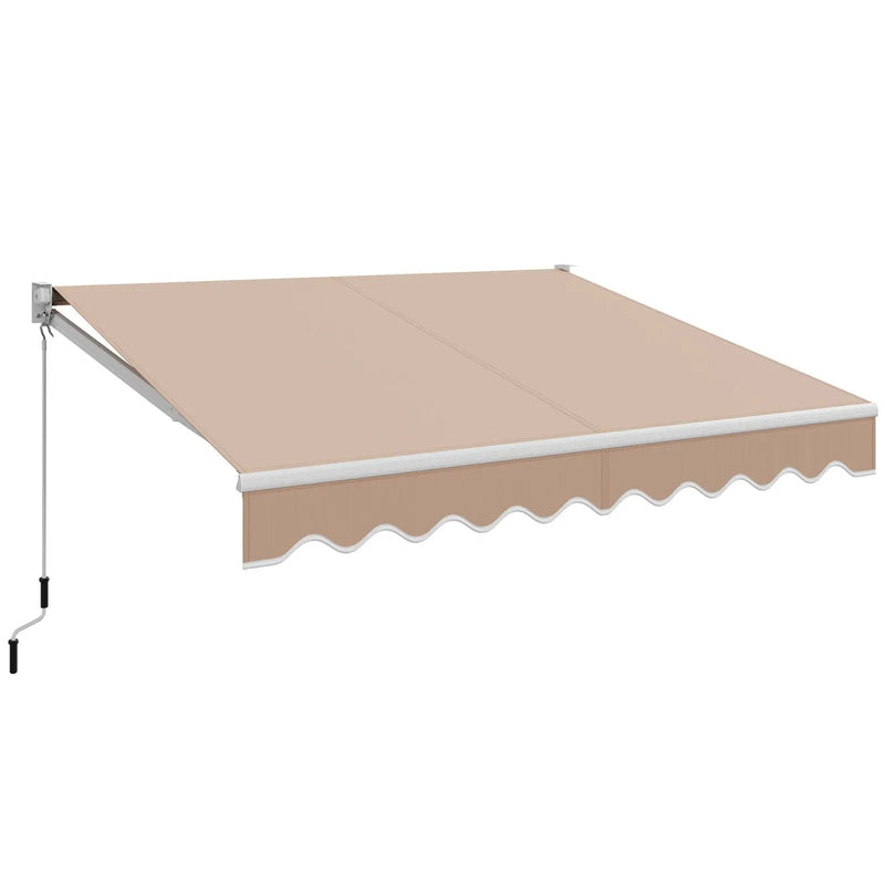 10 x 8.2 Feet Retractable Awning with Easy Opening Manual Crank Handle by DirectDeals