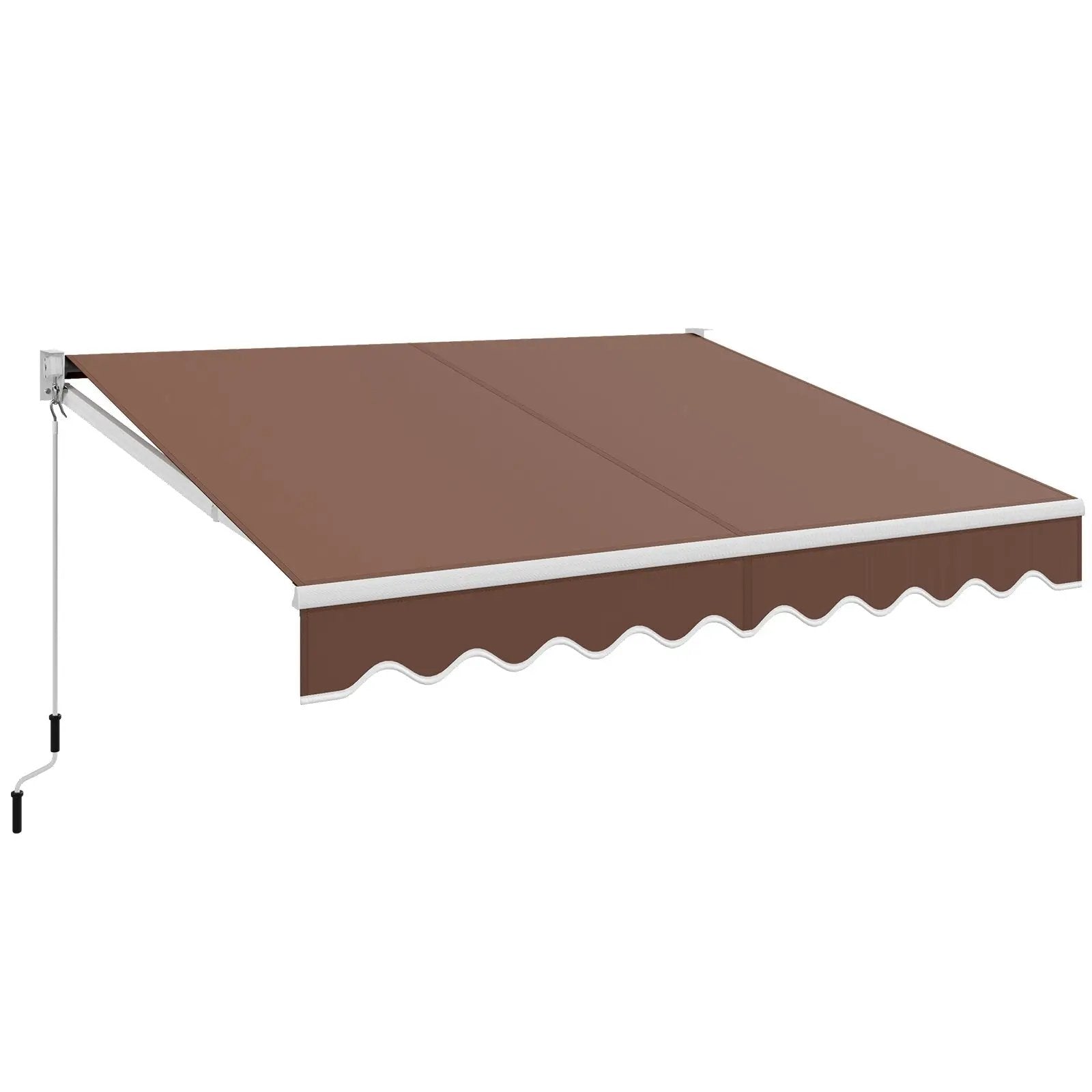 10 x 8.2 Feet Retractable Awning with Easy Opening Manual Crank Handle by DirectDeals