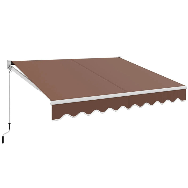 10 x 8.2 Feet Retractable Awning with Easy Opening Manual Crank Handle by DirectDeals