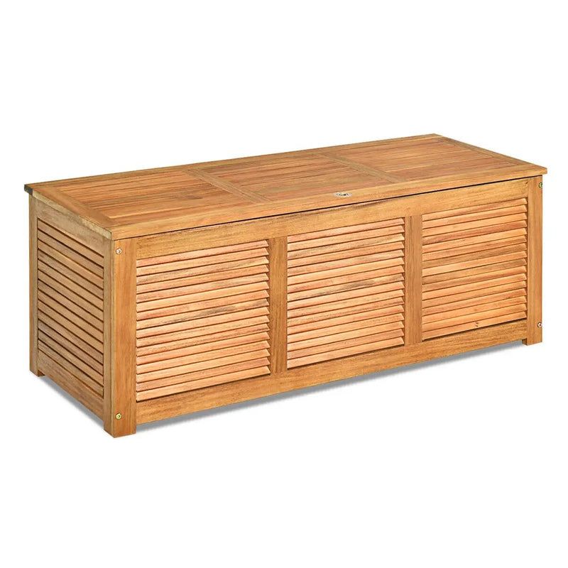 46 Gallon Acacia Wood Storage Bench Box for Patio Garden Deck by DirectDeals