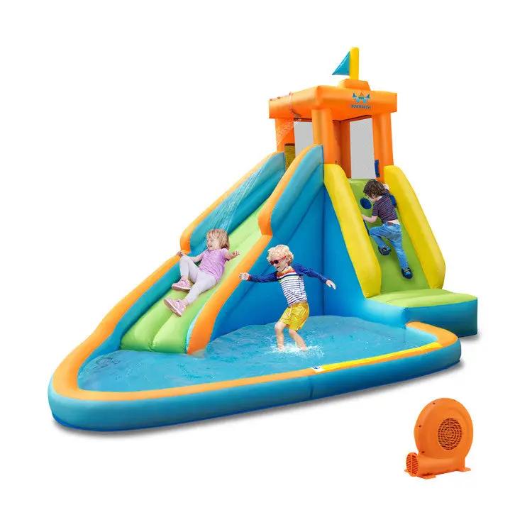 Inflatable Water Slide Kids Bounce House with 680W Blower by DirectDeals