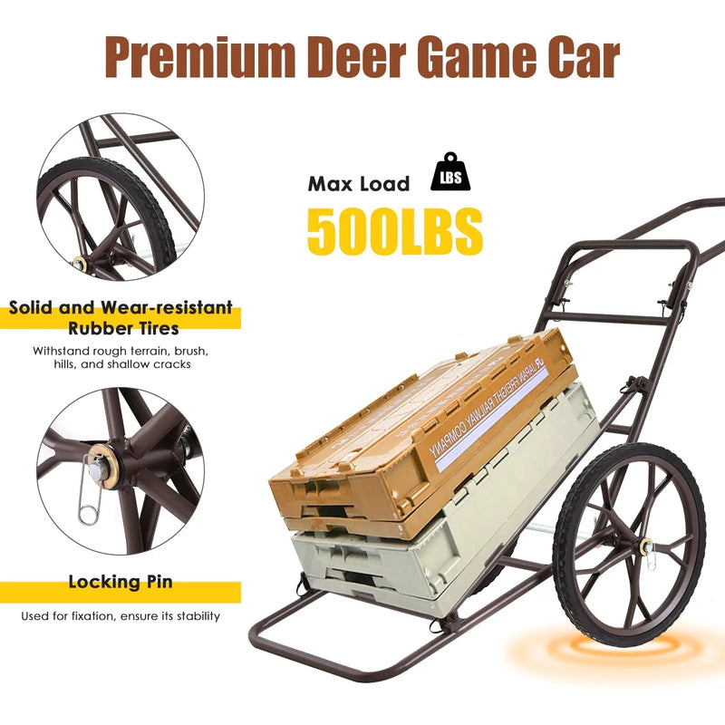 Larger Capacity Folding Deer Game Cart by DirectDeals