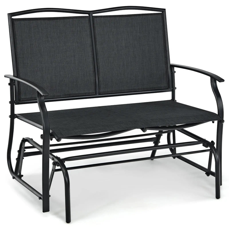 Iron Patio Rocking Chair for Outdoor Backyard and Lawn by DirectDeals