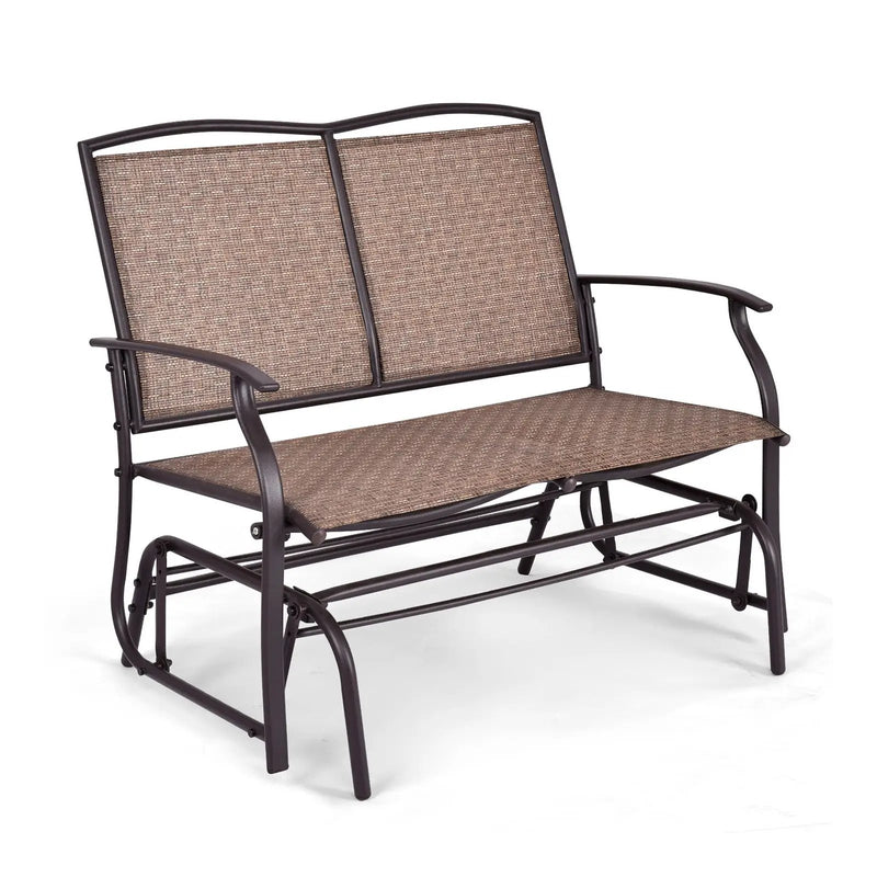 Iron Patio Rocking Chair for Outdoor Backyard and Lawn by DirectDeals
