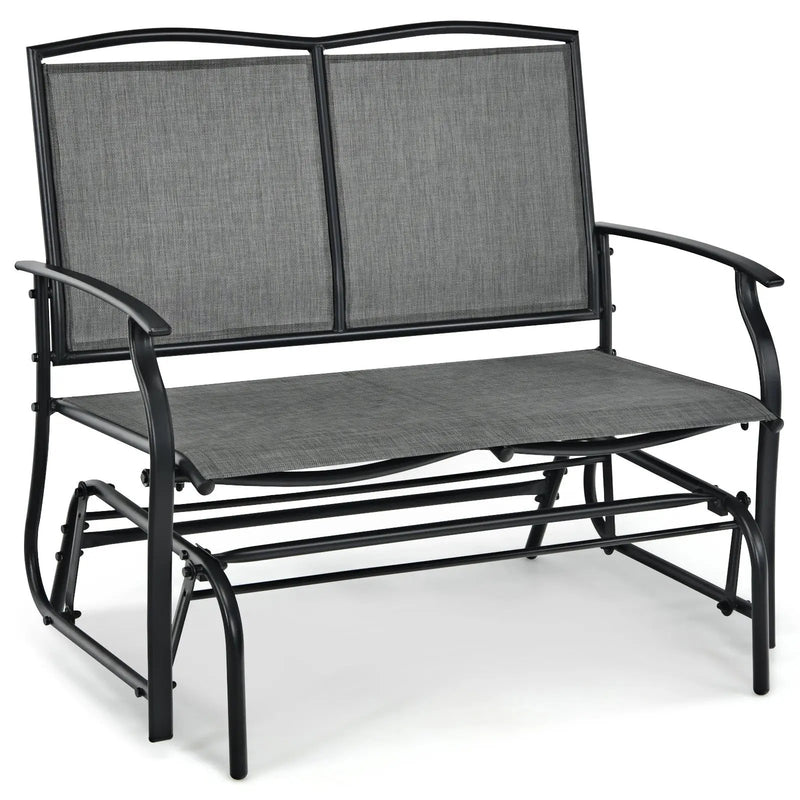 Iron Patio Rocking Chair for Outdoor Backyard and Lawn by DirectDeals