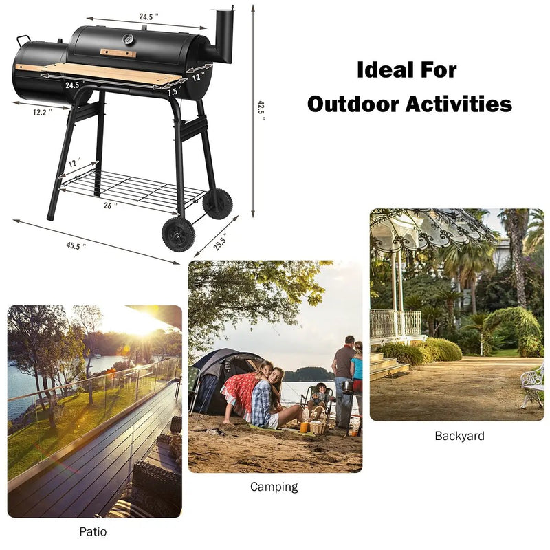 Outdoor BBQ Grill Barbecue Pit Patio Cooker by DirectDeals