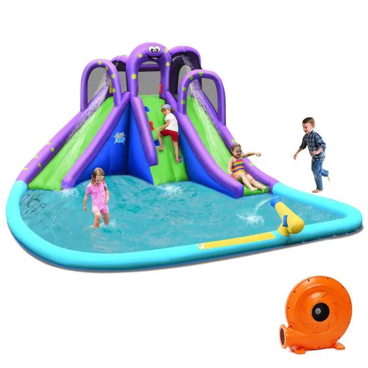Inflatable Water Park Mighty Bounce House with Pool and 780W Blower by DirectDeals