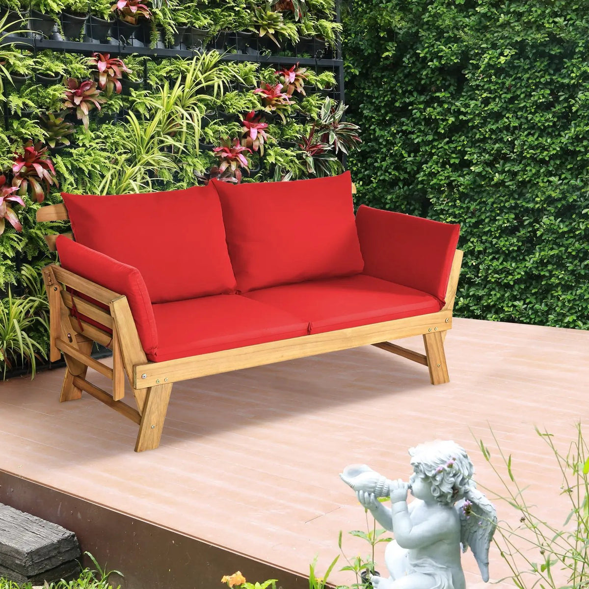 Adjustable Patio Convertible Sofa with Thick Cushion, photo 25 of 32