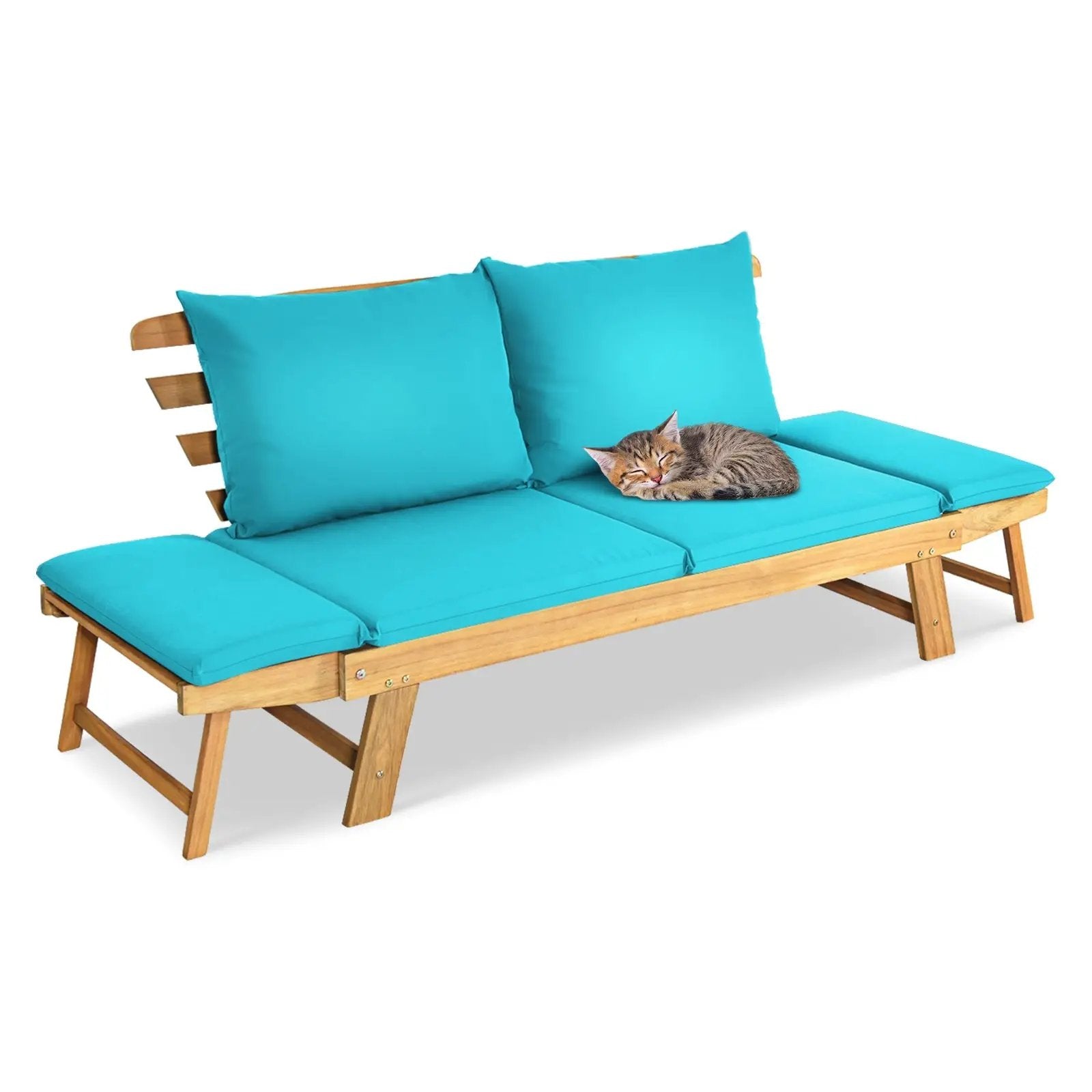 Adjustable Patio Convertible Sofa with Thick Cushion by DirectDeals