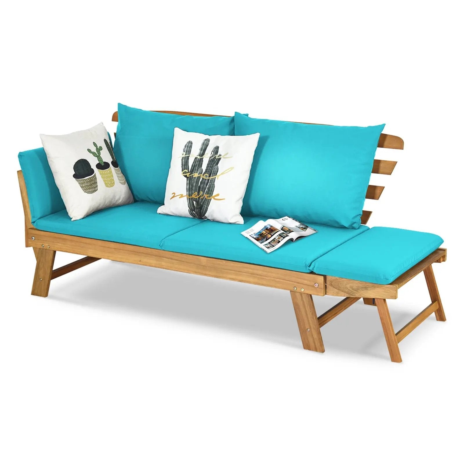 Adjustable Patio Convertible Sofa with Thick Cushion by DirectDeals