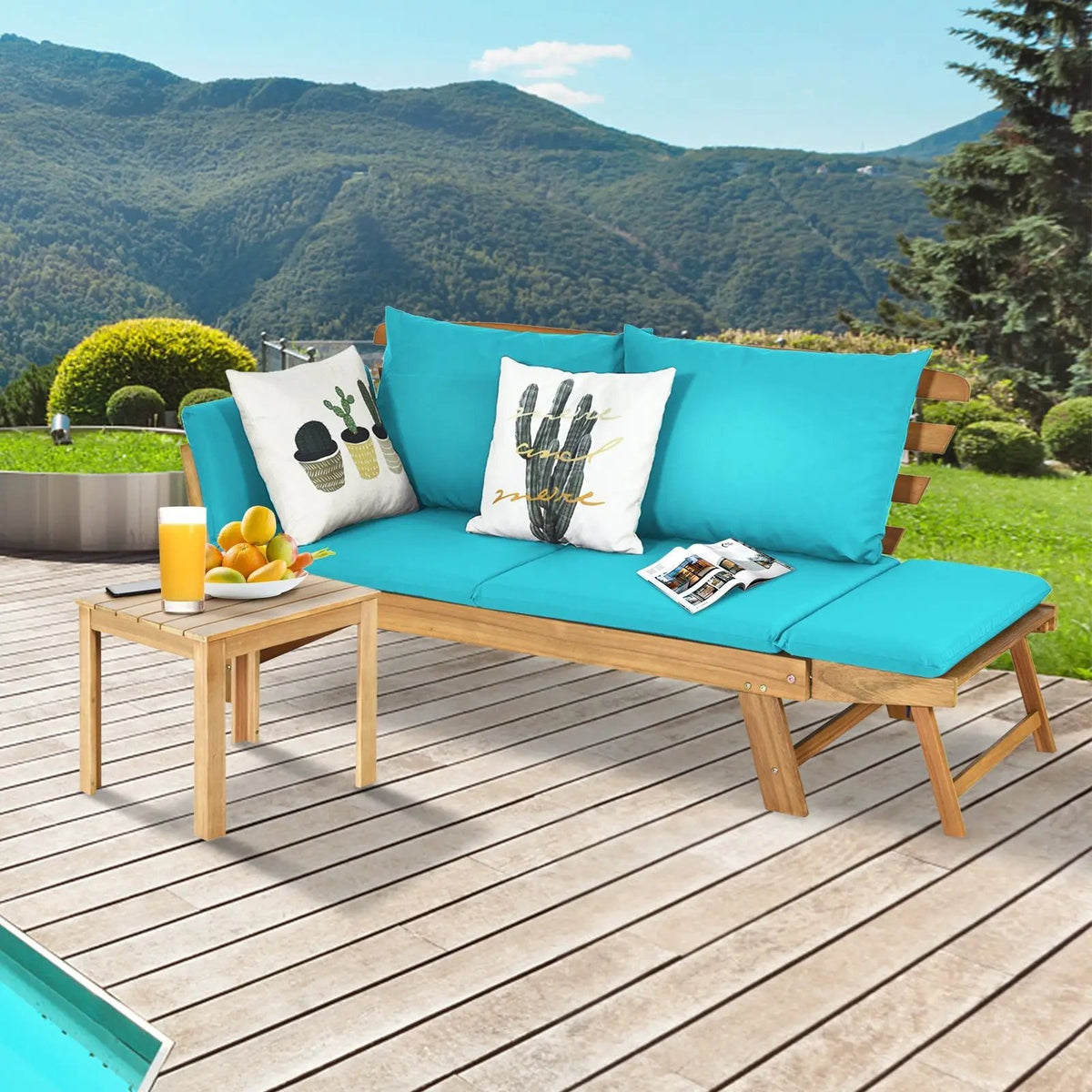 Adjustable Patio Convertible Sofa with Thick Cushion, photo 23 of 32