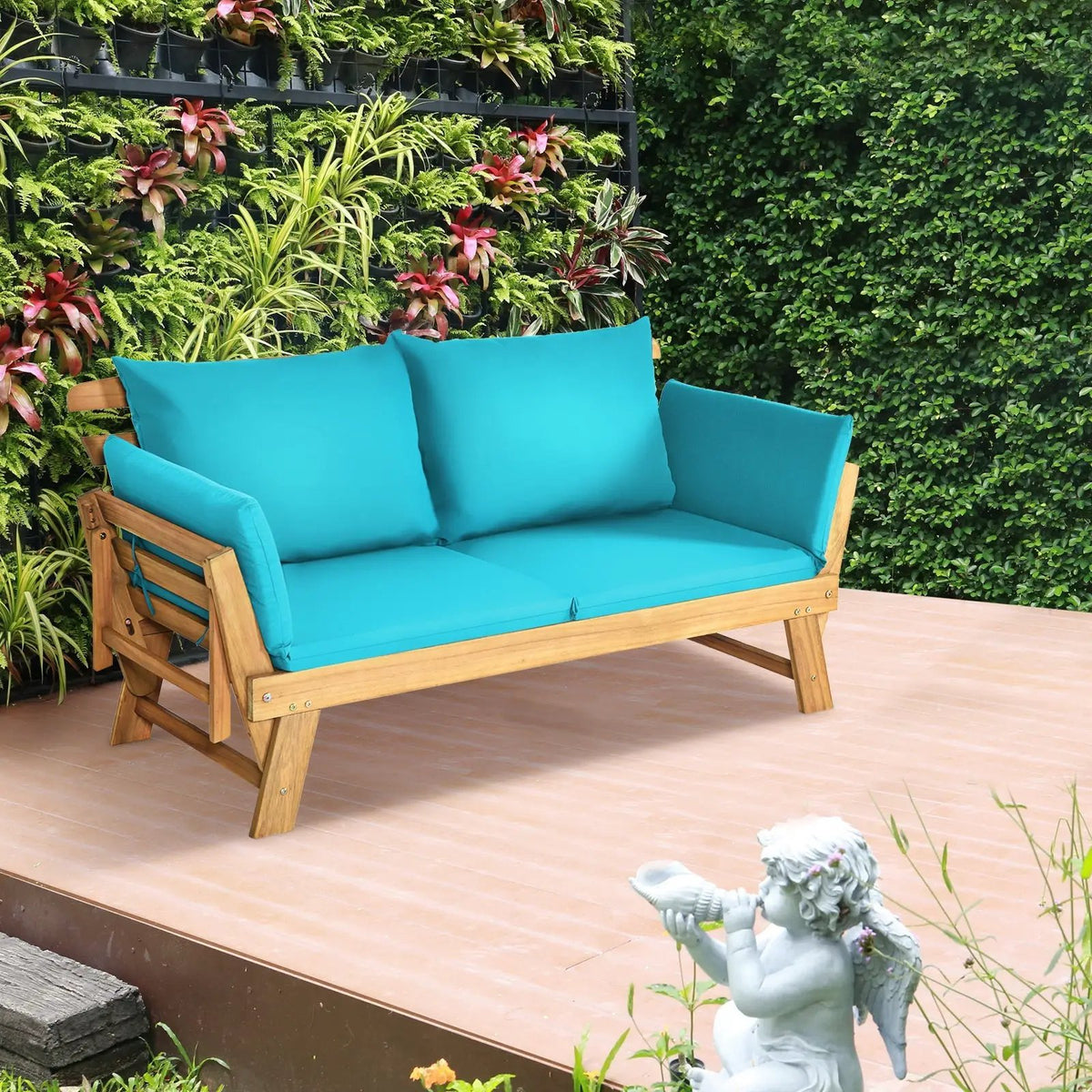 Adjustable Patio Convertible Sofa with Thick Cushion, photo 5 of 32