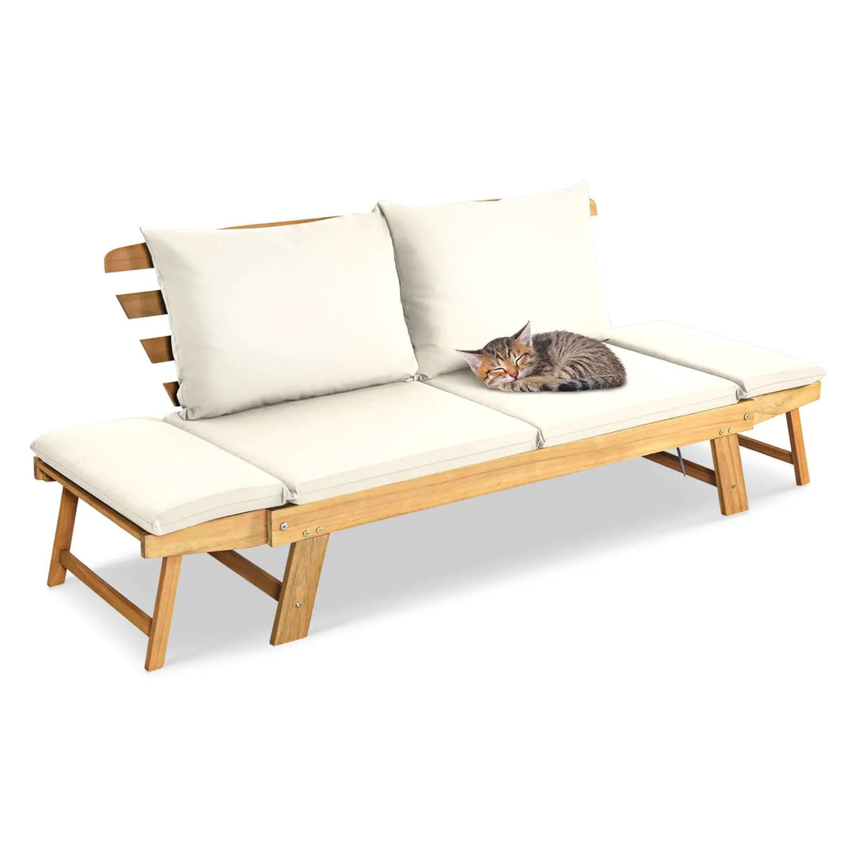 Adjustable Patio Convertible Sofa with Thick Cushion, photo 14 of 32