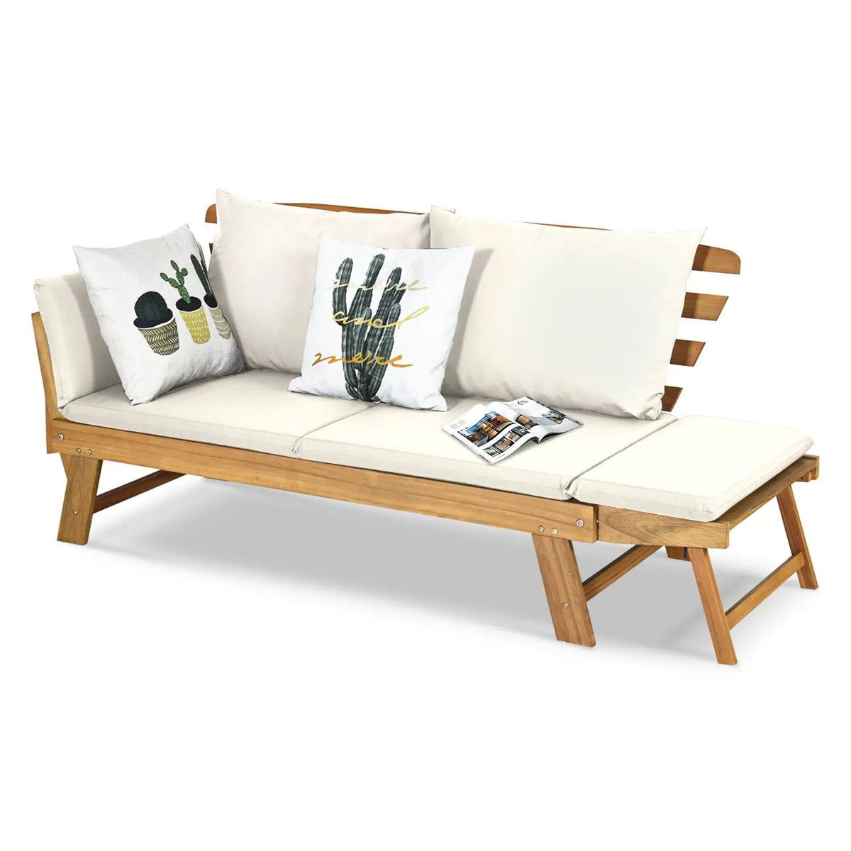 Adjustable Patio Convertible Sofa with Thick Cushion, photo 30 of 32