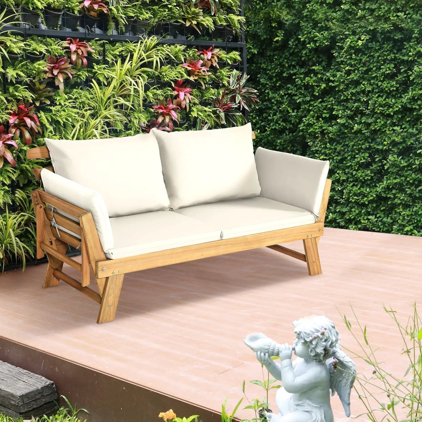 Adjustable Patio Convertible Sofa with Thick Cushion by DirectDeals