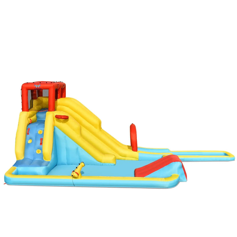 7-in-1 Inflatable Dual Slide Water Park Bounce House Without Blower by DirectDeals