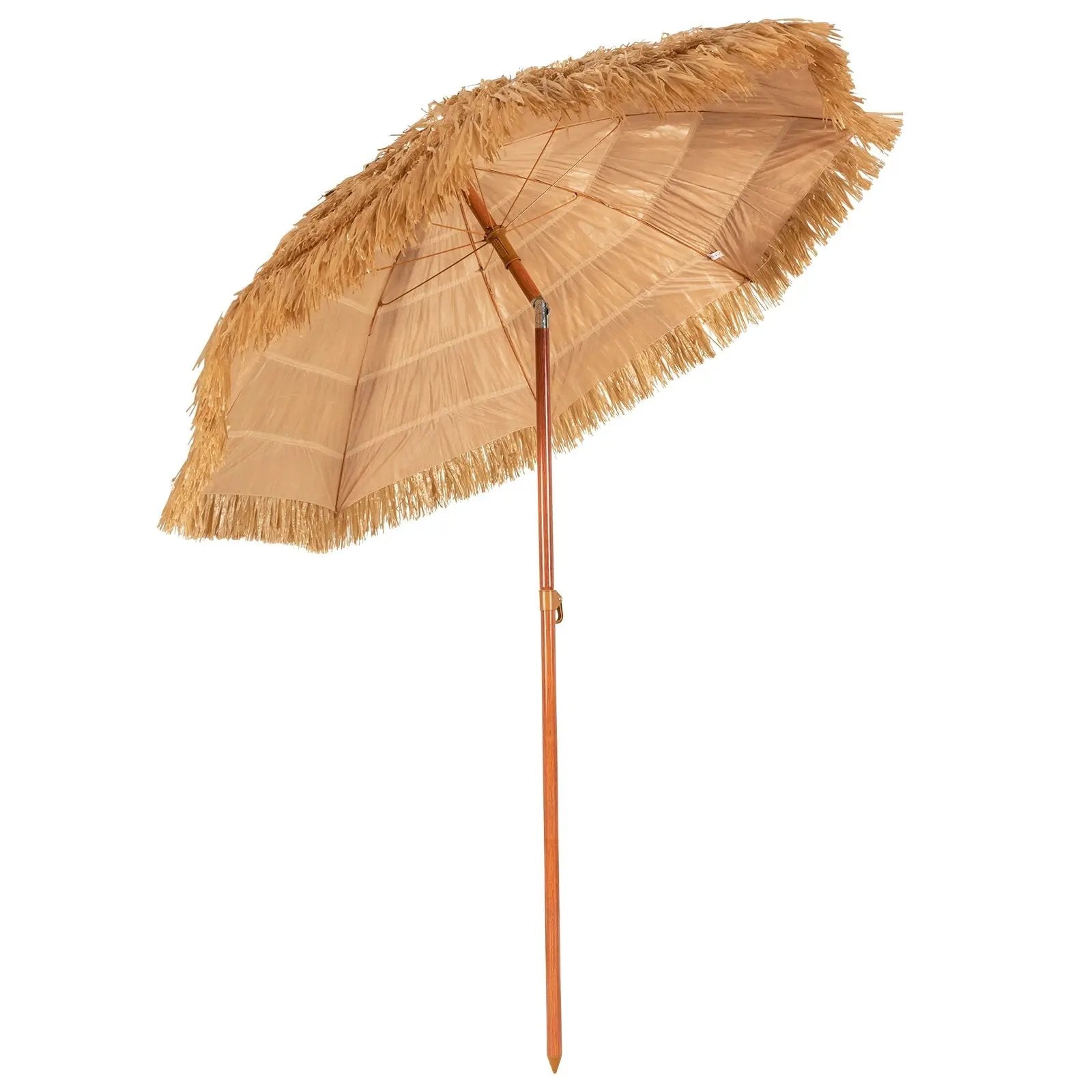6.5 Feet Portable Thatched Tiki Beach Umbrella with Adjustable Tilt by DirectDeals