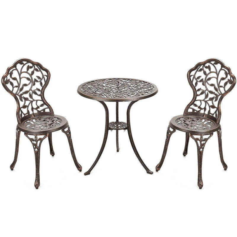 3 Pieces Cast Aluminum Bistro Set by DirectDeals