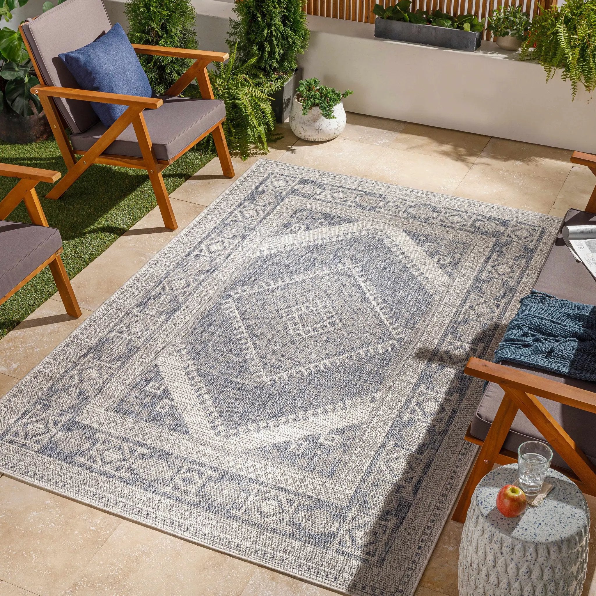 Umraniye Gray Outdoor Area Rug by Boutique Rugs