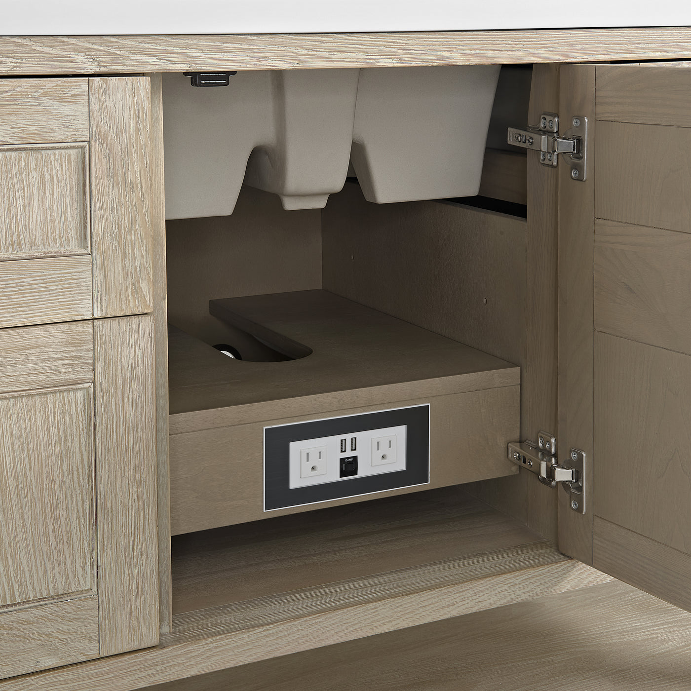 James Martin Breckenridge 48" Single Bathroom Vanity, Whitewashed Oak, view 23