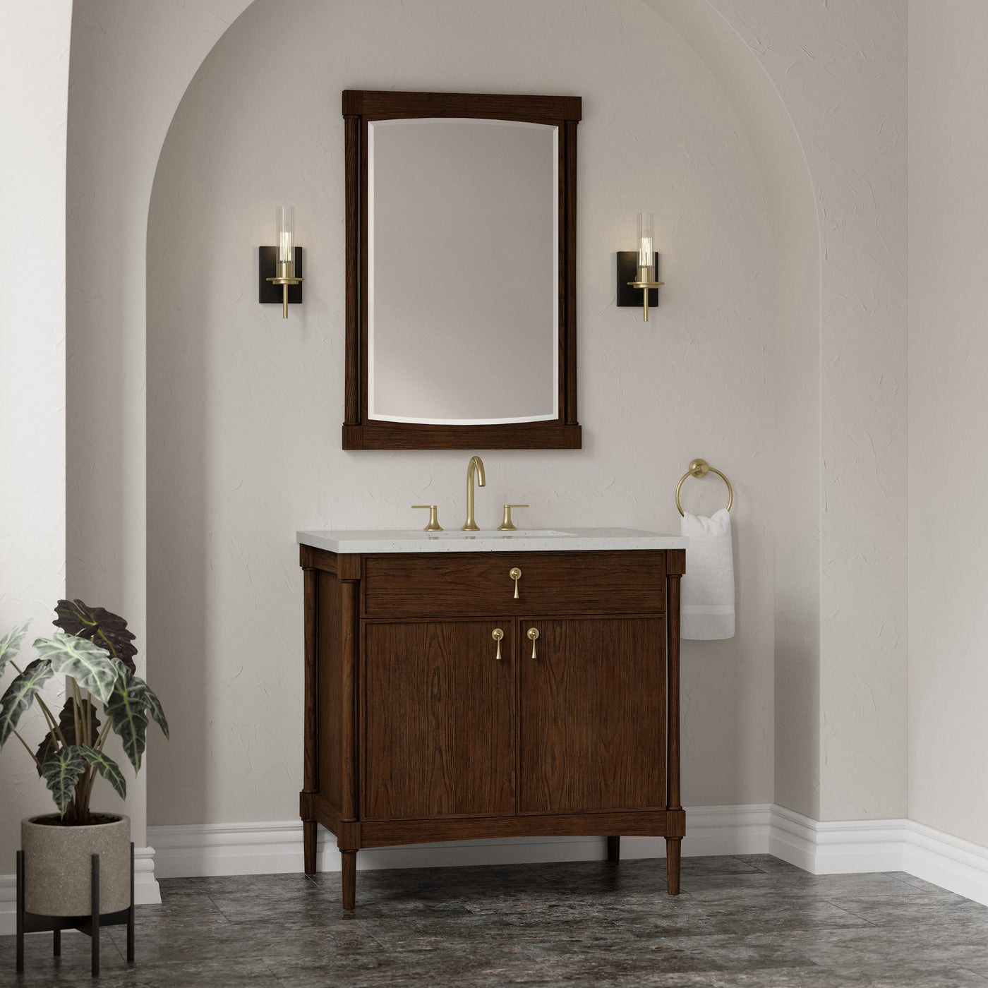 James Martin Kinnsden 36" Single Bathroom Vanity, Sable Oak, view 25