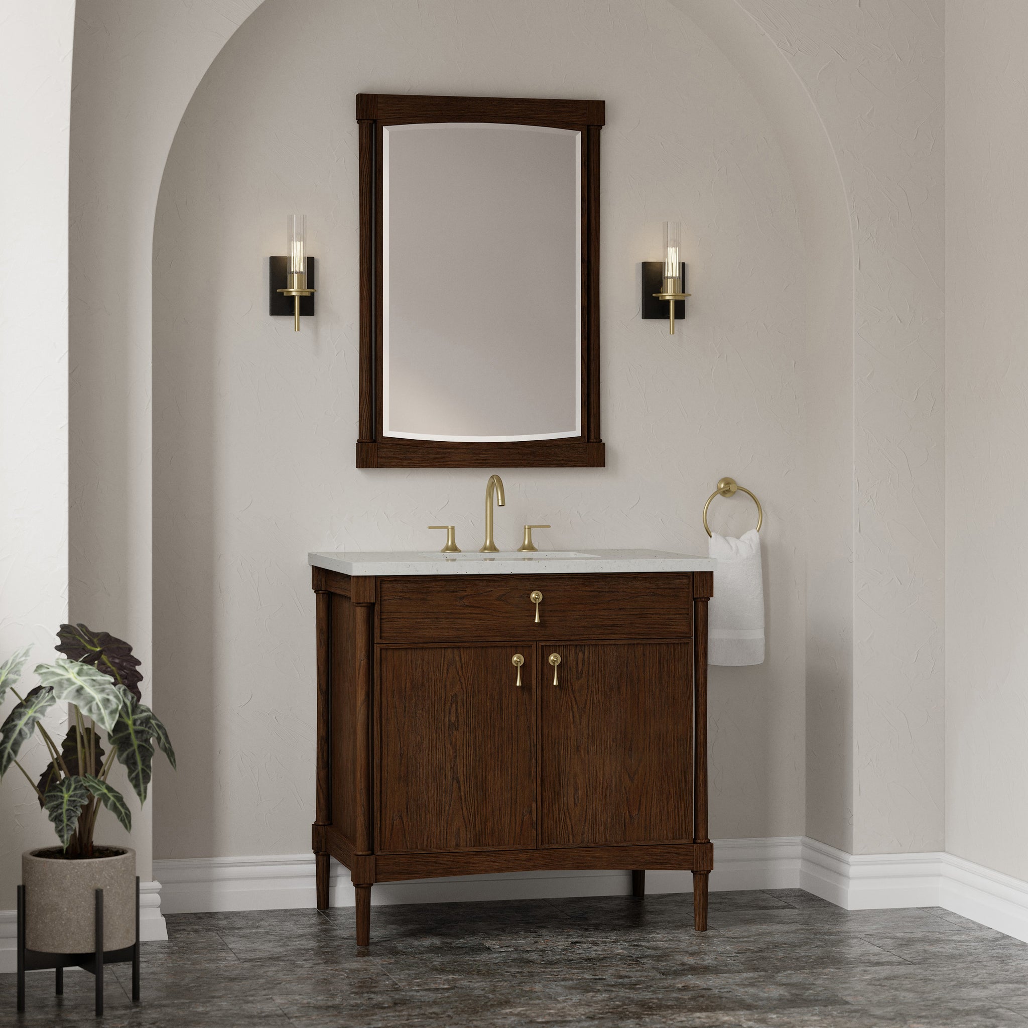 James Martin Kinnsden 36" Single Bathroom Vanity, Sable Oak, view 25