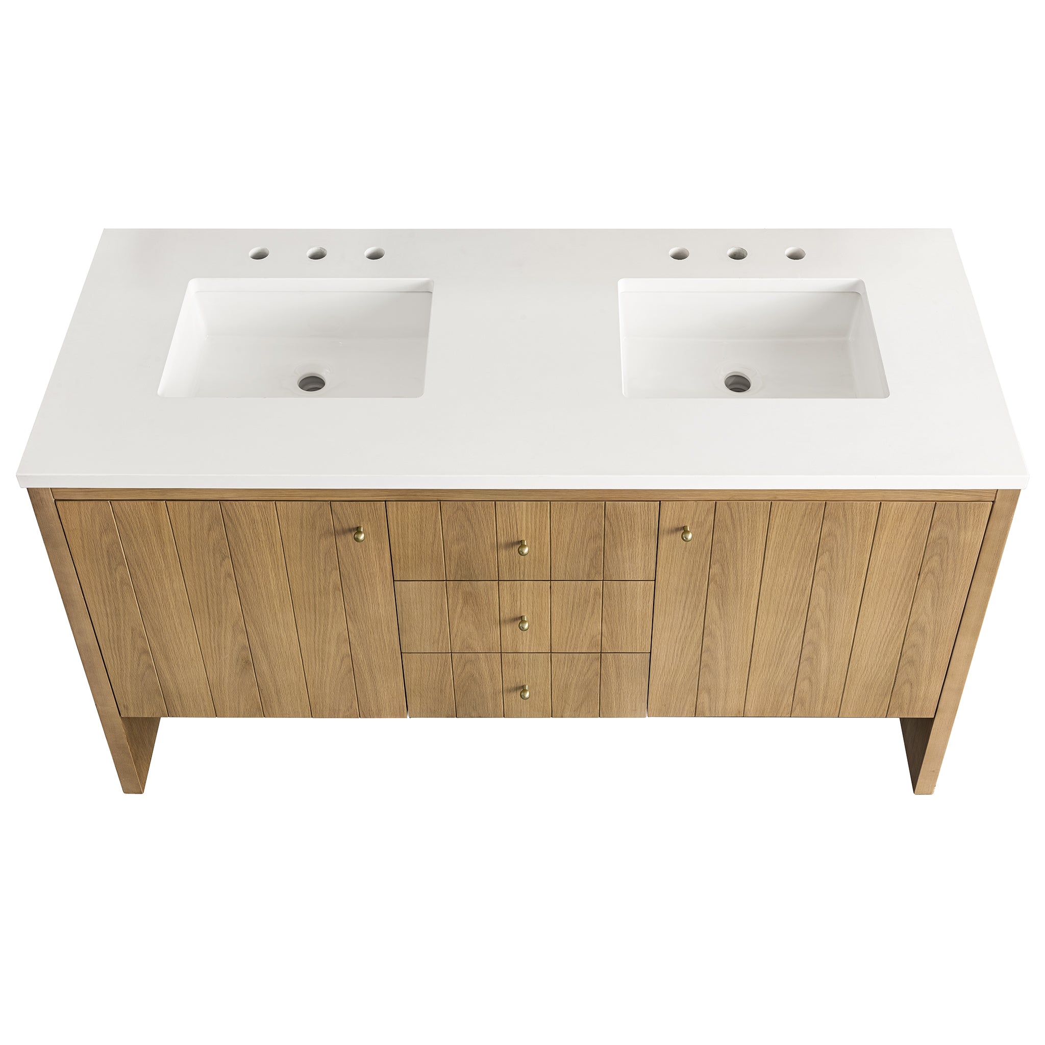 James Martin Hudson 60" Double Bathroom Vanity, Light Natural Oak, view 22