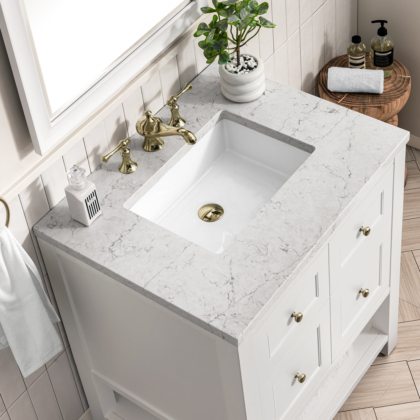 James Martin Breckenridge 30" Single Bathroom Vanity, Bright White, view 16