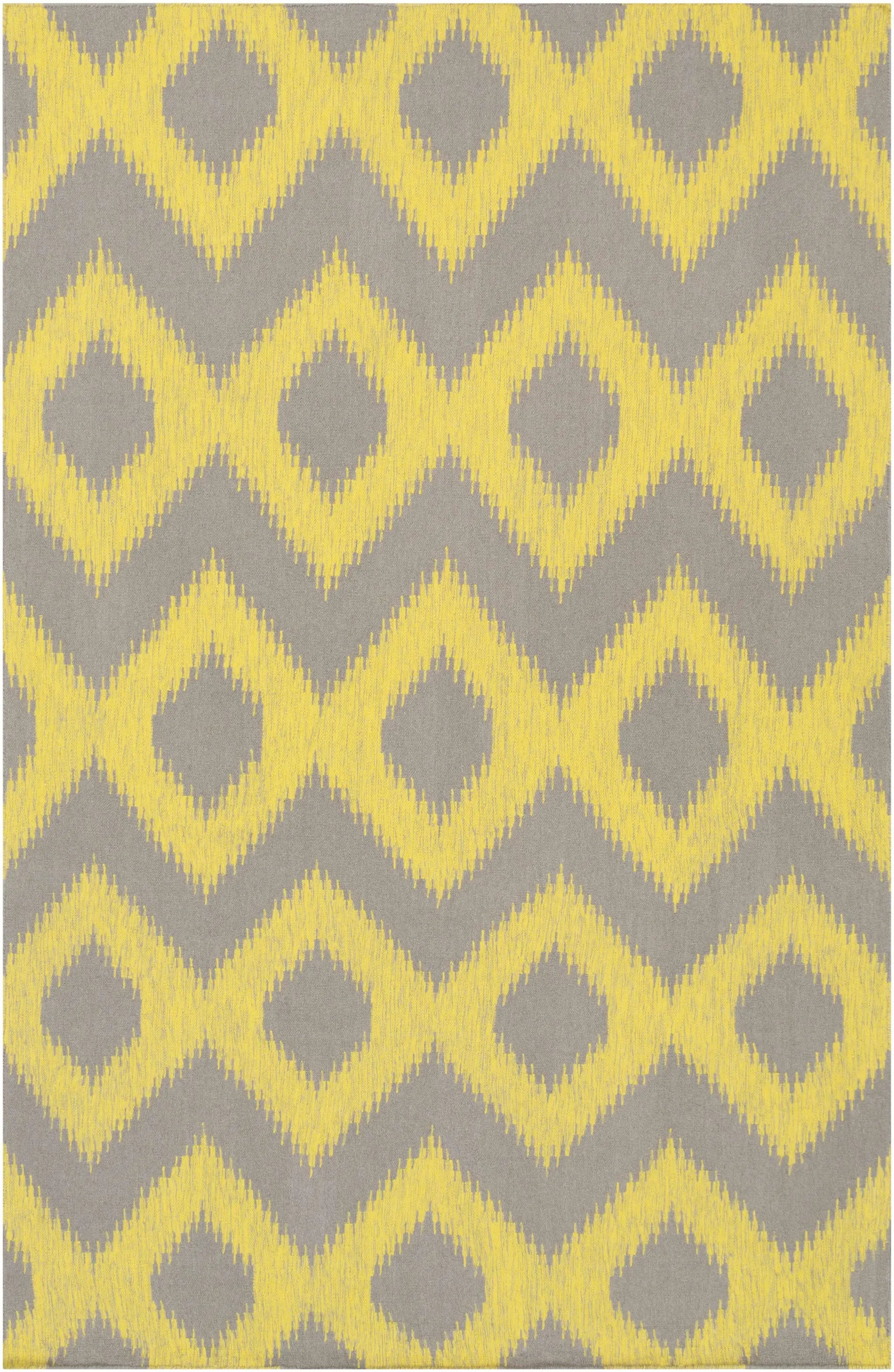 Oradell Yellow Ikat Wool Rug - Clearance by Boutique Rugs