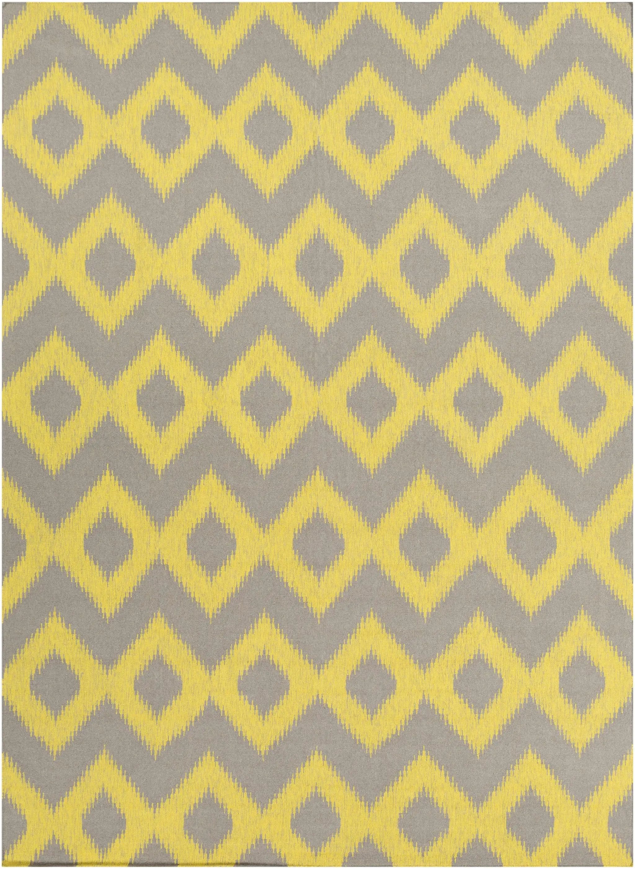 Oradell Yellow Ikat Wool Rug - Clearance by Boutique Rugs