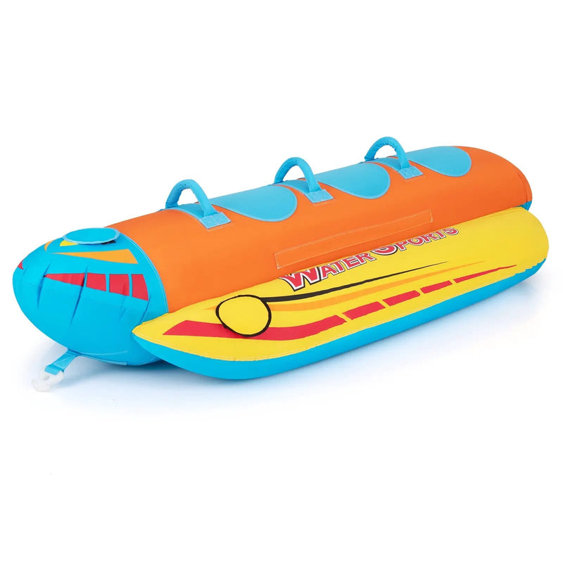 3-Person Inflatable Banana Boat with 3 EVA-padded Seats and Handles by DirectDeals