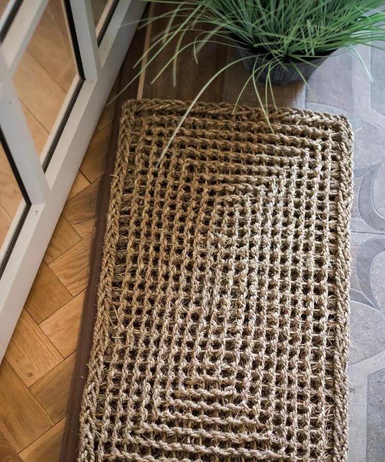 Organic Natural Straw Door Mat by RusticReach