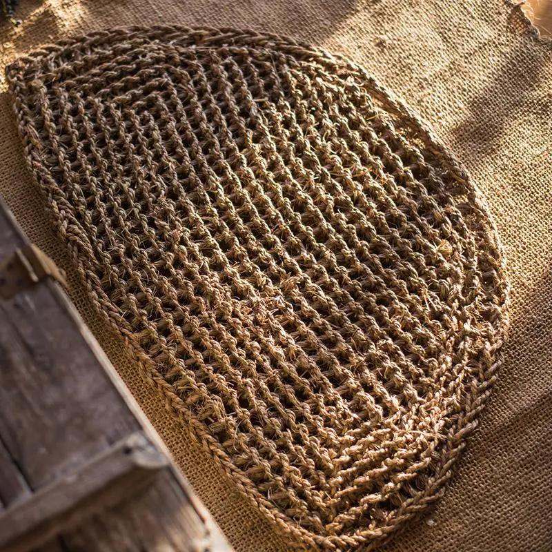 Organic Natural Straw Door Mat by RusticReach