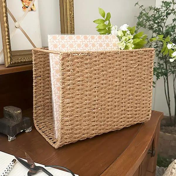 Woven Hanging File Basket by Decor Steals