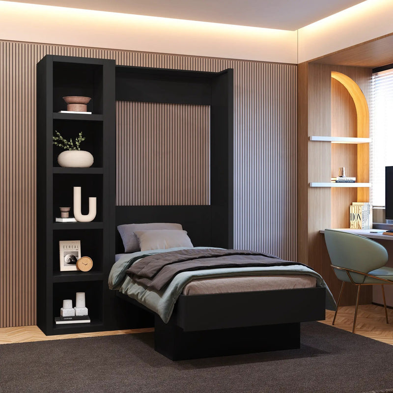 Black 85-in Tall Wooden Bookcase Shelf by Sharicks